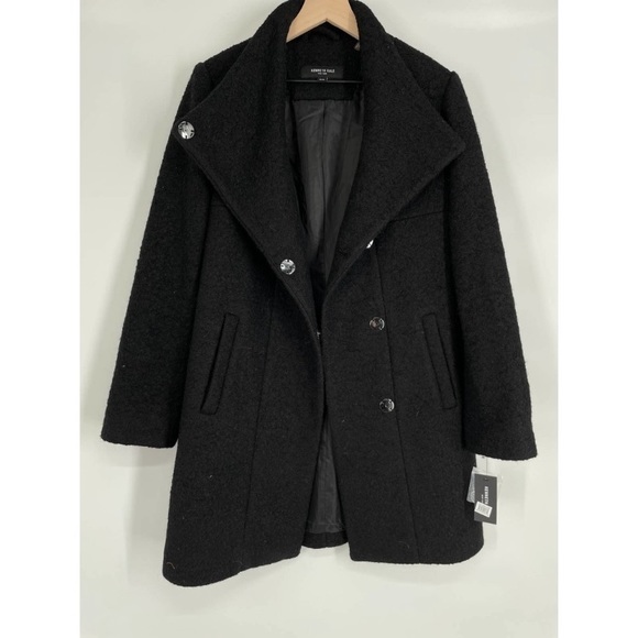 🎉HP🎉Kenneth Cole NY Women’s Wool Blend Black Parka - Picture 4 of 8